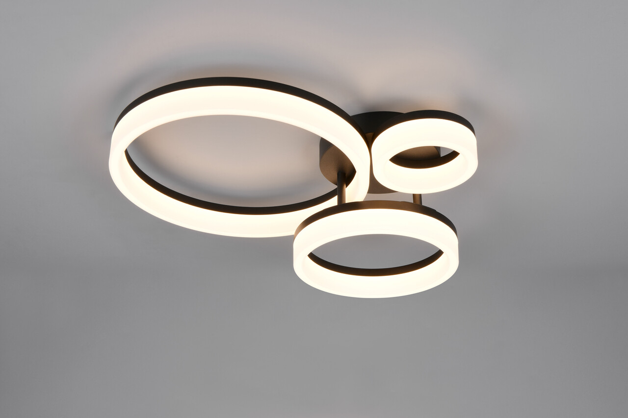 Plafoniera Scope, RL, 51x40.5x12.5 cm, 32W, 1x SMD, plastic, negru mat/alb - imagine 5
